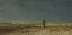 Flachlandschaft Mit Vogelscheuche by Carl Spitzweg Oil Painting