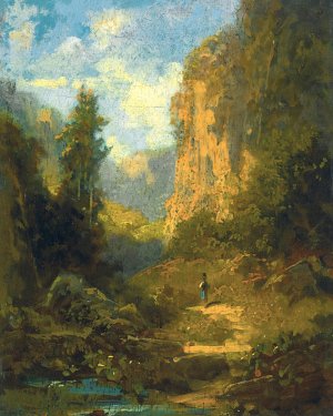 Gebirgslandschaft by Carl Spitzweg Oil Painting