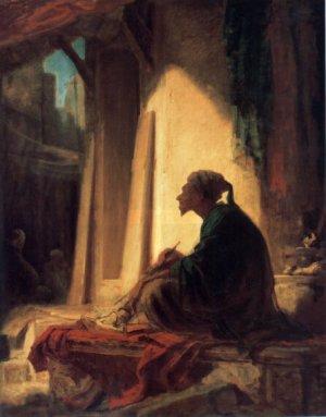 Orientale Im Bazaar by Carl Spitzweg Oil Painting