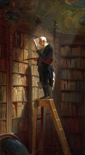The Bookworm Oil painting by Carl Spitzweg