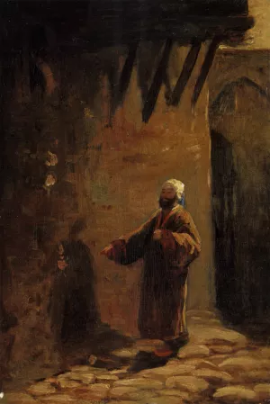 Turke in Enger Gasse Oil painting by Carl Spitzweg