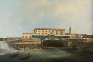 The Acclamation of King Carl XIV Johan of Sweden in 1818 by Carl Stefan Bennet Oil Painting