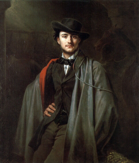 Bildnis Des Malers Baron Jessenack Von Bela by Carl Steffeck - Hand-Painted Oil Painting Reproduction
