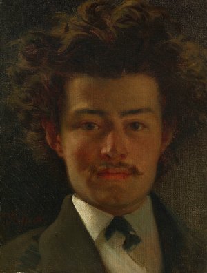 Portrait of Heinrich Grunfeld by Carl Steffeck Oil Painting