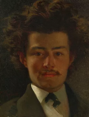Portrait of Heinrich Grunfeld by Carl Steffeck Oil Painting