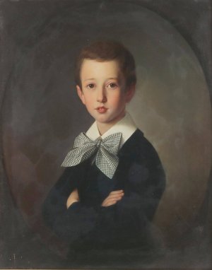 Bildnis eines Jungen by Carl Teibler Oil Painting