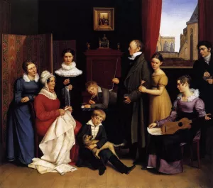 The Begas Family by Carl The Elder Begas - Oil Painting Reproduction
