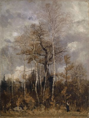 Oak and Birch Trees in Early Spring Oil painting by Carl Theodor Meyer-Basel