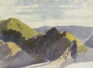 The Ahr Valley near Altenahr, September 1, 1858 by Carl Theodor Reiffenstein Oil Painting