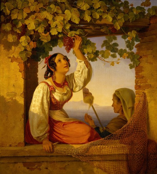 Main Product Photo of Neapolitan Fisherman's Daughter  Painting by Carl Tischbein
