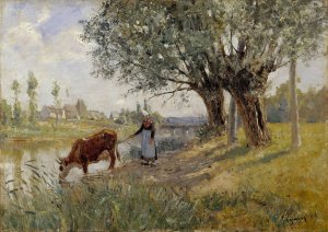 Countryside near Grez-sur-Loing by Carl Tragardh Oil Painting