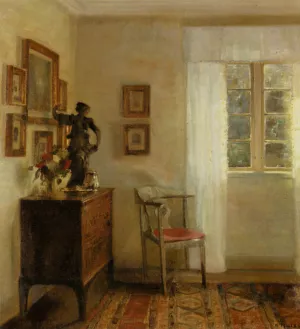 Interieur Med Chatol by Carl Vilhelm Holsoe - Oil Painting Reproduction