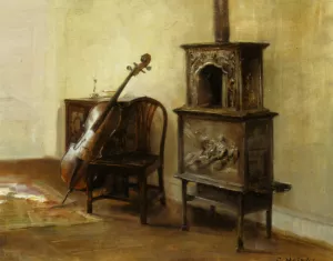 Interieur Med En Cello by Carl Vilhelm Holsoe - Oil Painting Reproduction