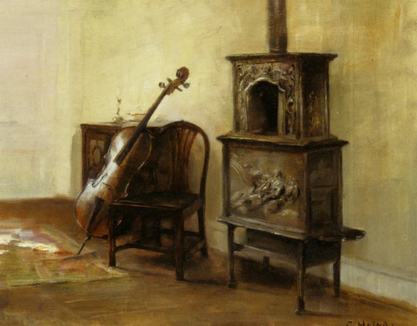 Main Product Photo of Interieur Med En Cello Painting by Carl Vilhelm Holsoe