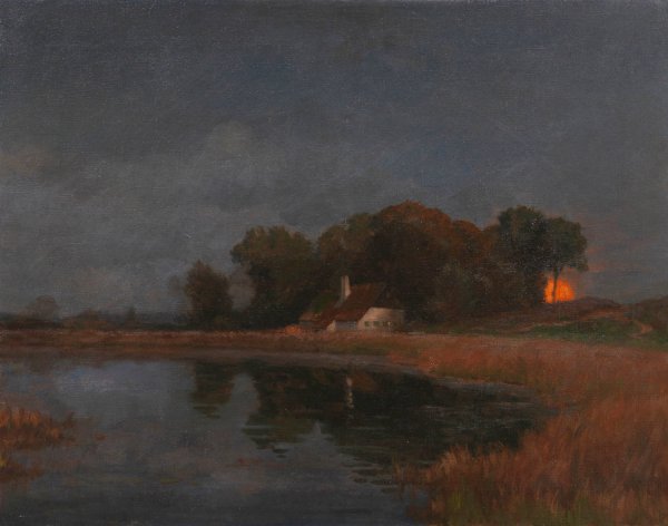 Abend  by Carl Vinnen - Hand-Painted Oil Painting Reproduction