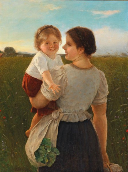 Main Product Photo of Muttergluck Painting by Carl Von Bergen