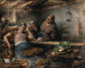 Lost In Thought by Carl Von Merode Oil Painting
