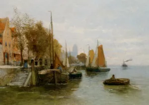 By the Water Oil painting by Carl Wagner