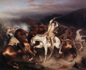 King Gustav II Adolf of Sweden at Stuhm by Carl Wahlbom Oil Painting