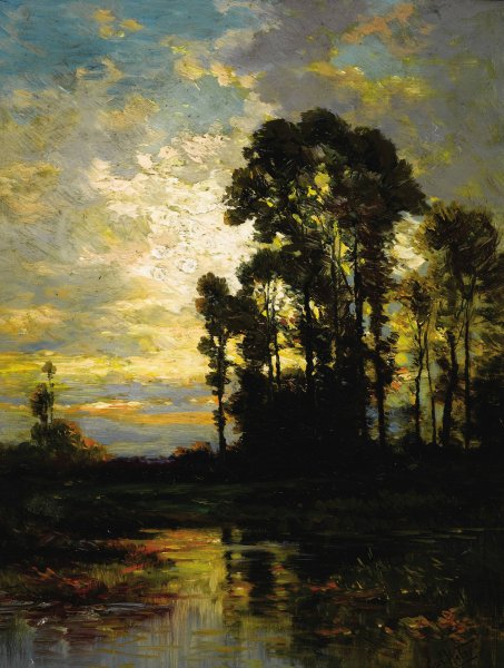 Main Product Photo of Pastoral Sunset Painting by Carl Weber