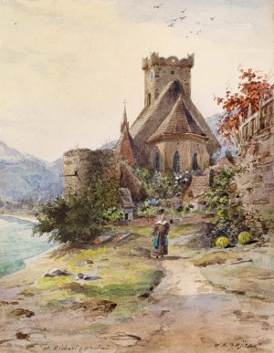 St. Michael by Carl Wenzel Zajicek Oil Painting