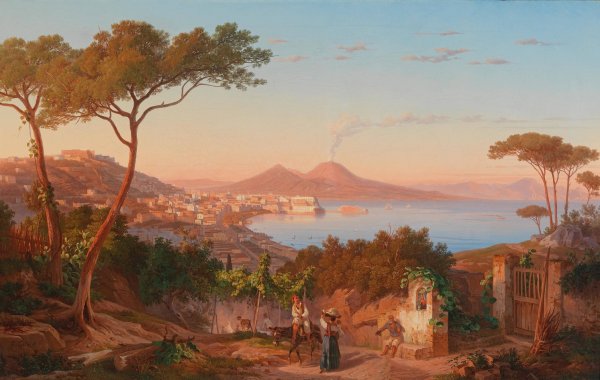 Main Product Photo of Blick in die Bucht von Neapel Painting by Carl Wilhelm Gotzloff