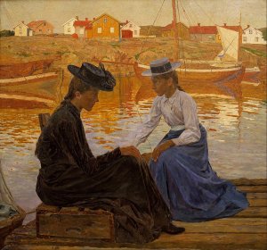 The Bay by Carl Wilhelmson Oil Painting