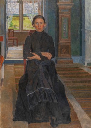 The Farmer's Daughter by Carl Wilhelmson Oil Painting