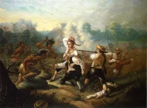 Massacre at Wyoming Valley painting by Carl Wimar