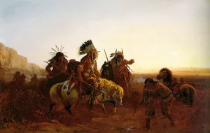 The Lost Trail by Carl Wimar - Oil Painting Reproduction