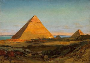 Die Pyramiden von Gizeh by Carl Wuttke Oil Painting