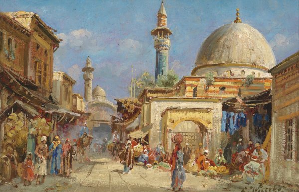 Main Product Photo of Orientalisches Strassenmotiv Painting by Carl Wuttke