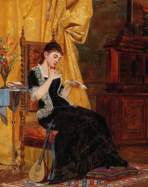 The Letter by Carl Zewy Oil Painting