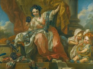 An Allegory Of Comedy by Carle Van Loo Oil Painting