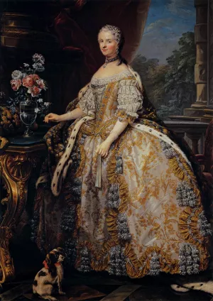 Portrait of Marie Leszczynska, Queen of France painting by Carle Van Loo