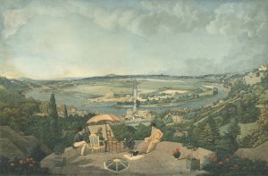 View of Paris from the Terrace of the Pavillon de Brimborion by Carle Vernet Oil Painting