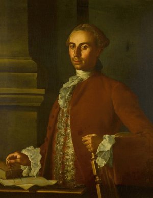 Portrait of an Architect by Carlo Amalfi Oil Painting