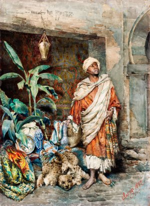 Figure of a Moor by Carlo Ascenzi Oil Painting