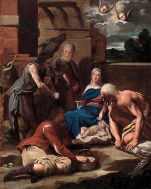 Adoration of the Shepherds by Carlo Bononi Oil Painting