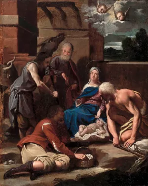 Adoration of the Shepherds Oil painting by Carlo Bononi