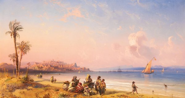 Ceuta by Carlo Bossoli - Hand-Painted Oil Painting Reproduction