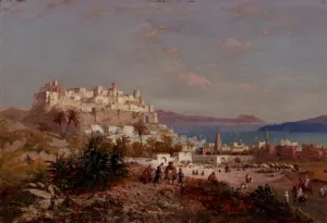 Spanish Fort, Bizerte, Tunisia by Carlo Bossoli Oil Painting