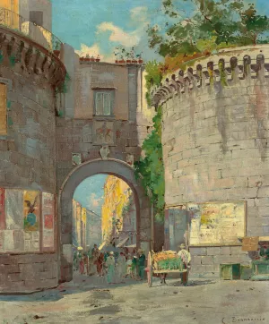 Porta Nolana by Carlo Brancaccio Oil Painting