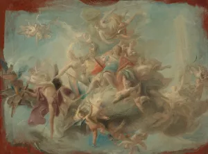 The Apotheosis Of A Hero by Carlo Carlone Oil Painting