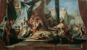 The Continence of Scipio by Carlo Carlone Oil Painting