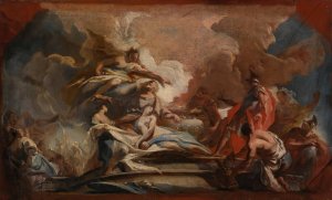 The Sacrifice Of Iphigenia by Carlo Carlone Oil Painting