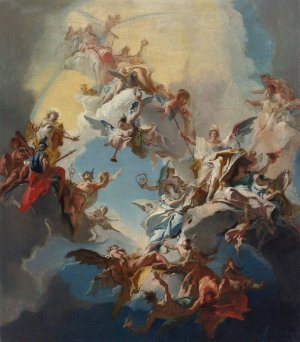 The Triumph Of Reason by Carlo Carlone Oil Painting