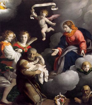 The Vision of St Felix of Cantalice by Carlo Ceresa Oil Painting