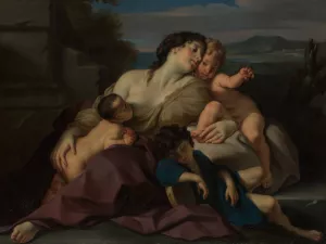 Charity Oil painting by Carlo Cignani
