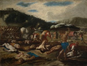 The Pestilence of 1656 by Carlo Coppola Oil Painting